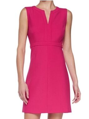 Diane von Furstenberg DVF Fleur Fuschia Sleeveless Cocktail Dress Size 8